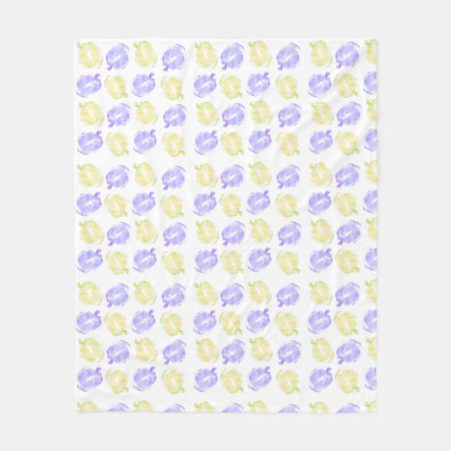 Pumpkin Stamps Hand Painted Halloween Pattern  Fleece Blanket (Front)