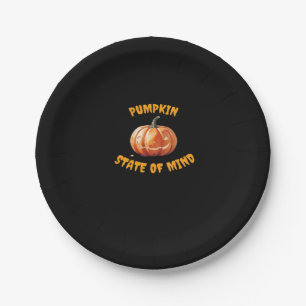 Pumpkin State of Mind - Halloween Classic T-Shirt Paper Plate