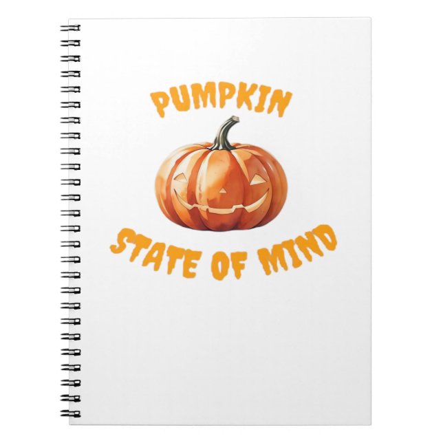 Pumpkin State of Mind - Halloween Oversized T-Shir Notebook (Front)