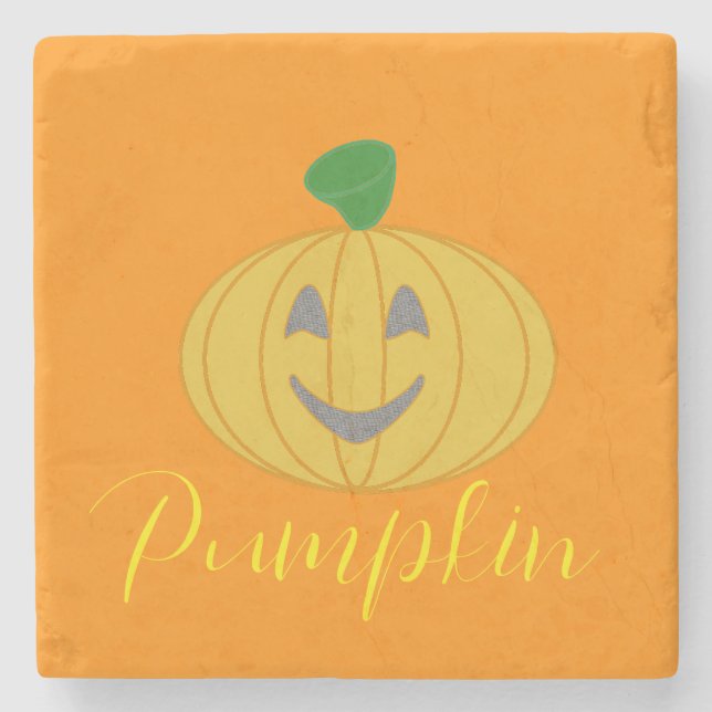 Pumpkin Stone Coaster (Front)
