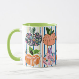 Pumpkin striped mug