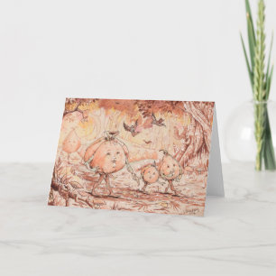 Pumpkin Stroll Holiday Card