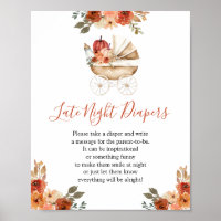 Pumpkin Stroller Baby Shower Late Night Diapers