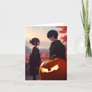 Pumpkin Study - Anime - AI - E Holiday Card