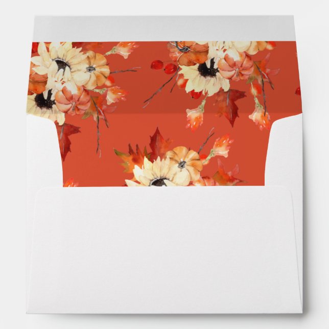 Pumpkin & Sunflower 3 - Orange Envelope (Back (Bottom))