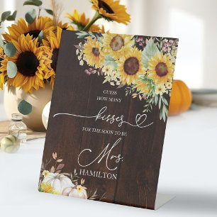 Pumpkin Sunflower How Many Kisses Sign