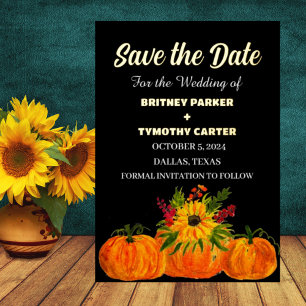 Pumpkin Sunflower Rustic Photo QR Code Wedding