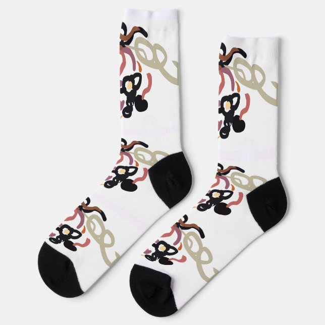 Pumpkin Sunset Autumn cute Socks (Left)