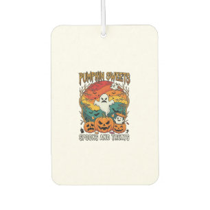 Pumpkin Sweets Spooks Treats Halloween Ghosts Pump Car Air Freshener