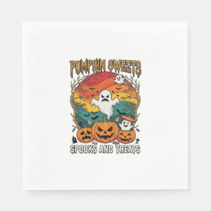 Pumpkin Sweets Spooks Treats Halloween Ghosts Pump Napkin