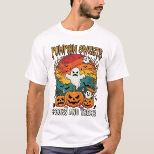 Pumpkin Sweets Spooks Treats Halloween Ghosts Pump T-Shirt