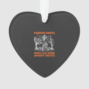 Pumpkin Sweets Spooky Treats Haunted Castle Ghost Ornament