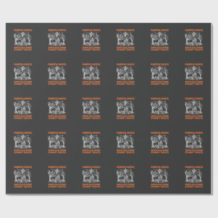Pumpkin Sweets Spooky Treats Haunted Castle Ghost  Wrapping Paper
