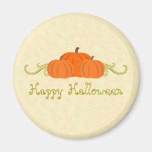 Pumpkin Swirls Halloween Magnet