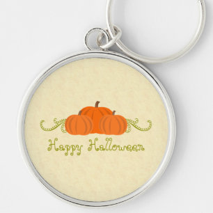 Pumpkin Swirls Halloween Premium Keychain