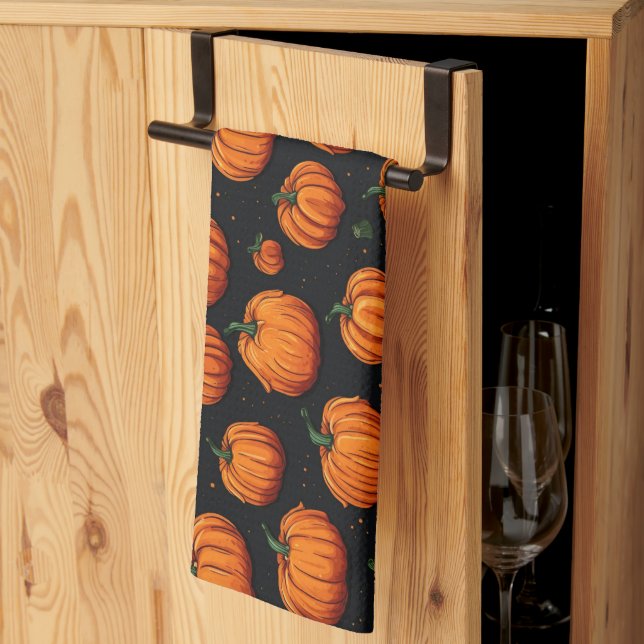 Pumpkin Tea Towel (Thirds Fold)