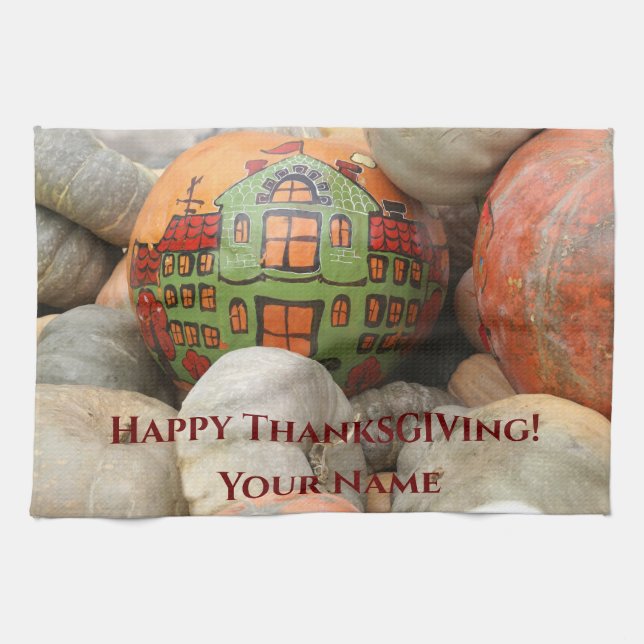 Pumpkin Tea Towel (Horizontal)