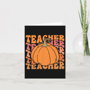 Pumpkin Teacher Fall Thanksgiving Back To School Card
