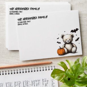 Pumpkin Teddy Baby Shower Envelope