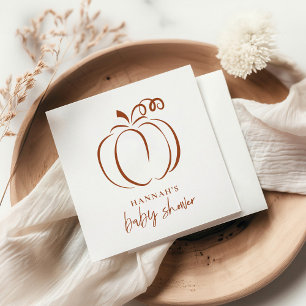 Pumpkin Terracotta Boho Burnt Orange Baby Shower Napkin