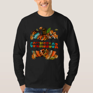 Pumpkin Thankful  Grateful  Blessed Counselor Autu T-Shirt