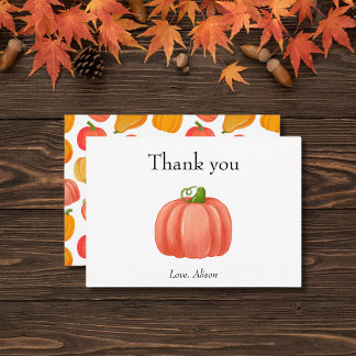 Pumpkin Thanksgiving Cosy Thank You Card
