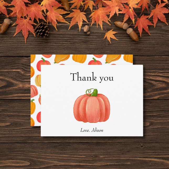 Pumpkin Thanksgiving Cosy Thank You Card (Creator Uploaded)