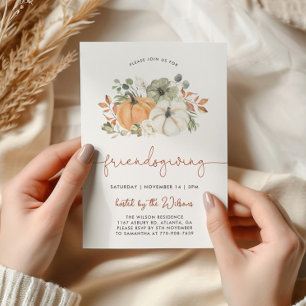 Pumpkin Thanksgiving Dinner Invitation