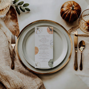 Pumpkin Thanksgiving Dinner Menu