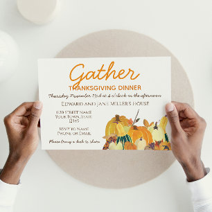 Pumpkin Thanksgiving Invitation