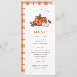 Pumpkin Thanksgiving Menu