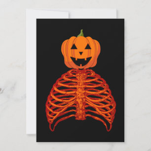 pumpkin the skeleton halloween  invitation