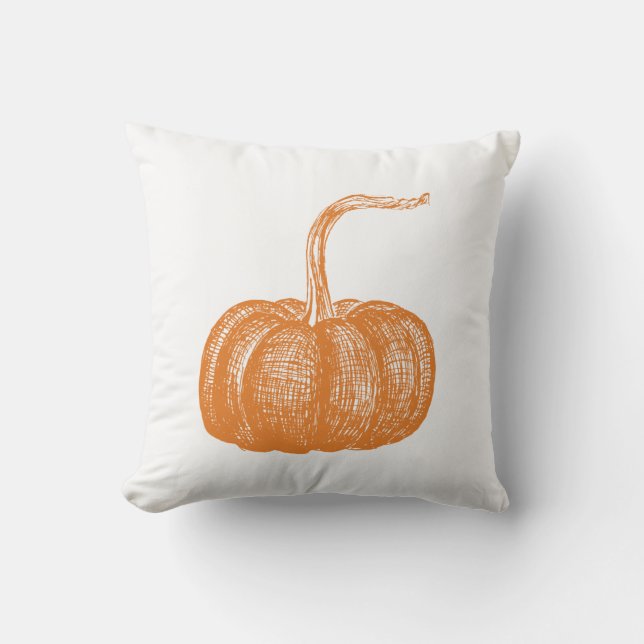 Pumpkin Throw Pillow (Front)