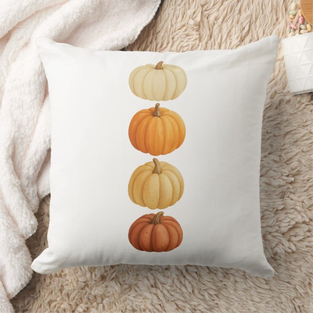 Pumpkin Throw Pillow Cosy Autumn Cushion for Fall (Blanket)