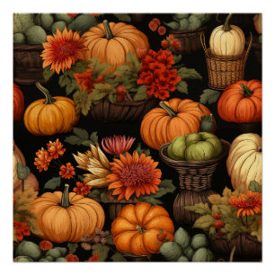 Pumpkin Time, Colors of Autumn, Poster