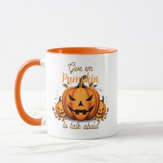 Pumpkin to talk about mug (Left)