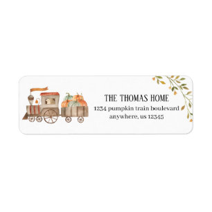 Pumpkin Train Return Address Labels