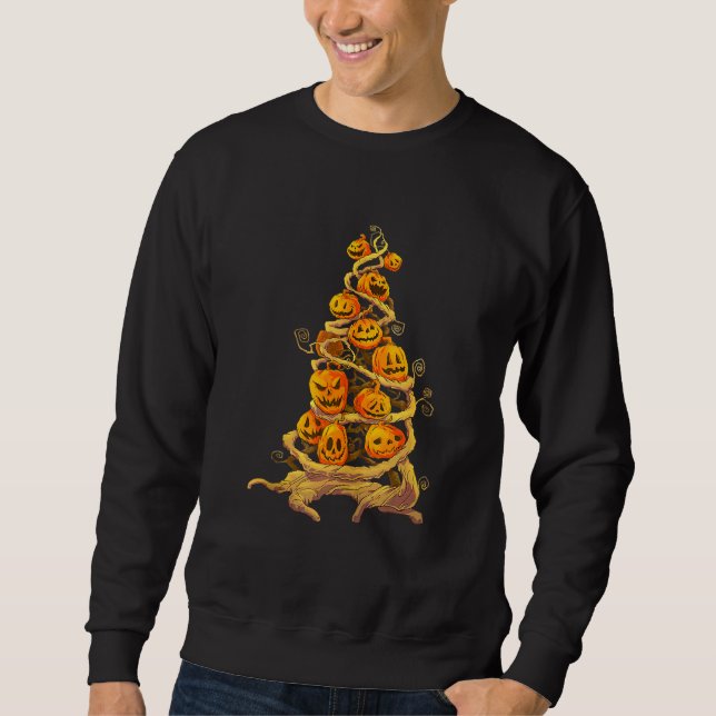 Pumpkin Tree Patch Jackolantern Fall Autumn Hallow Sweatshirt (Front)