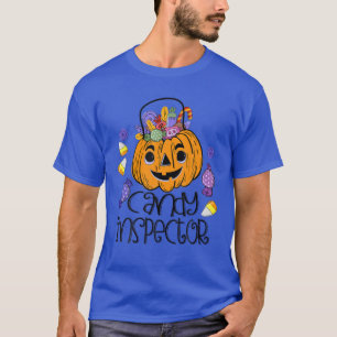 Pumpkin Trick Or Treat Candy Inspector Halloween C T-Shirt