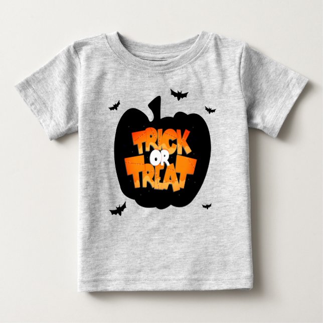 Pumpkin Trick or Treat Happy Halloween Toddler  Baby T-Shirt (Front)