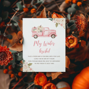 Pumpkin Truck Baby Shower Game Poster