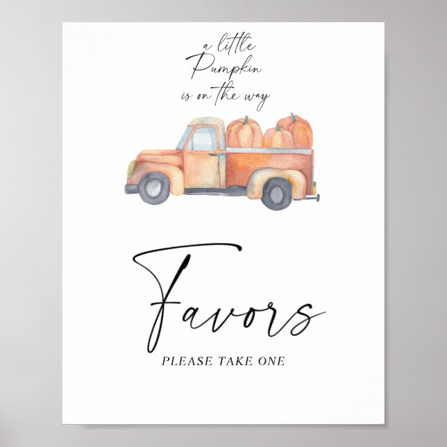 Pumpkin truck - Favours Poster (Front)