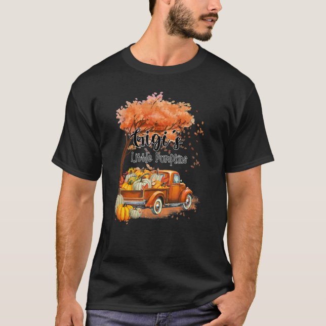 Pumpkin Truck Gigi's Little Pumpkins Fall Thanksgi T-Shirt (Front)
