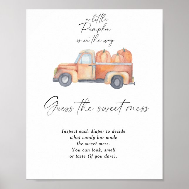 Pumpkin truck - guess the sweet mess poster (Front)