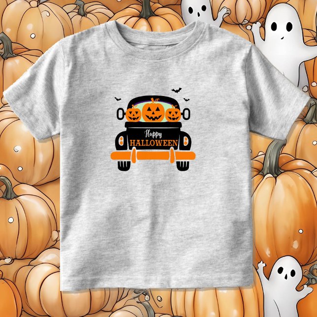 Pumpkin Truck Toddler Jack o Lantern T-Shirt (Creator Uploaded)