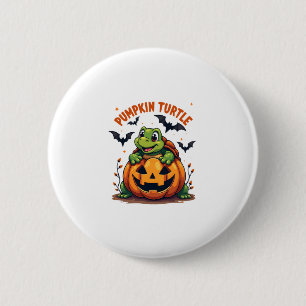 Pumpkin Turtle 6 Cm Round Badge
