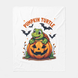 Pumpkin Turtle Fleece Blanket
