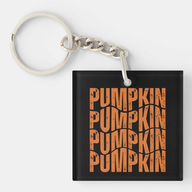 PUMPKIN TYPOGRAPHY GIFT KEY RING (Front)
