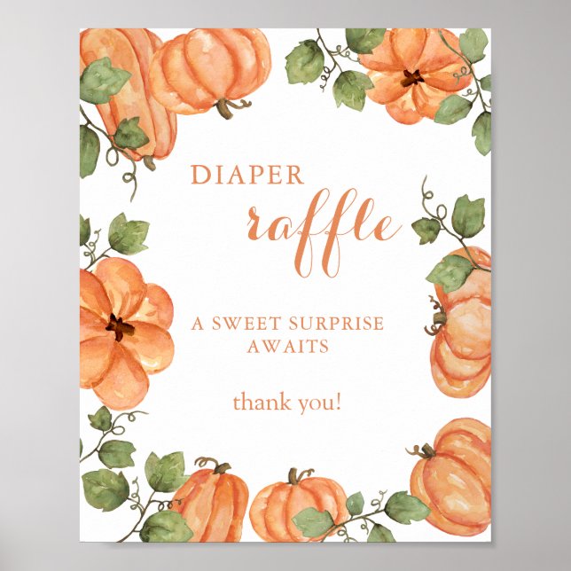 Pumpkin Vine Diaper Raffle Poster (Front)
