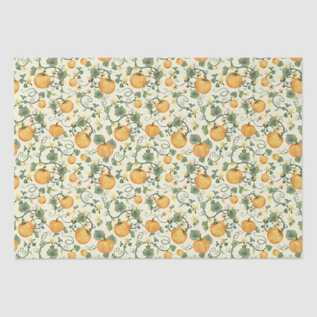 Pumpkin Vines (Cornsilk) – Tissue Paper (Front)